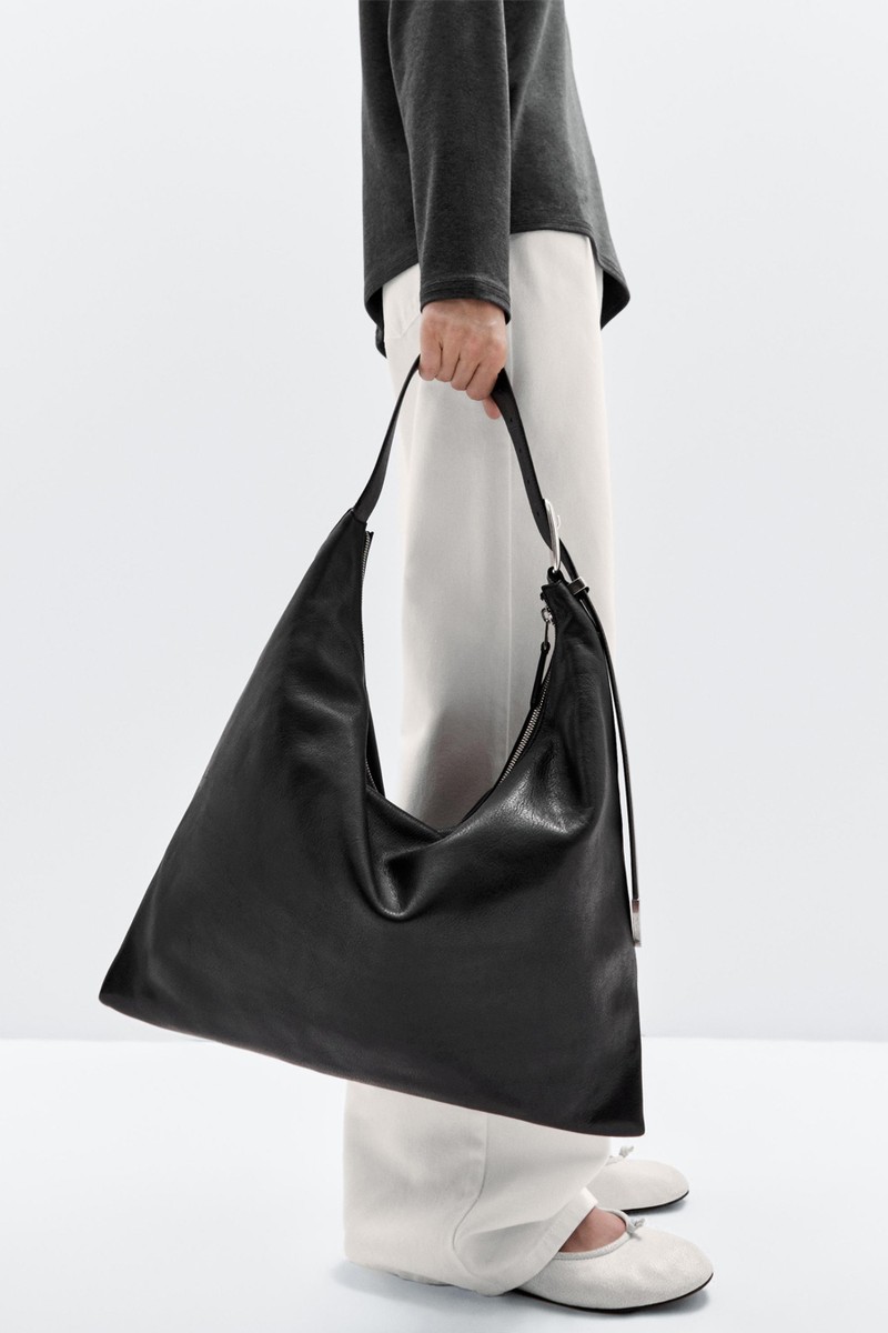 Nappa Leather Maxi Bag from Massimo Dutti