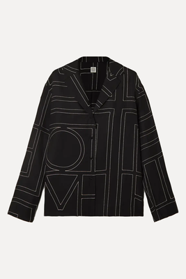 Embroidered Silk-Twill Shirt from Toteme