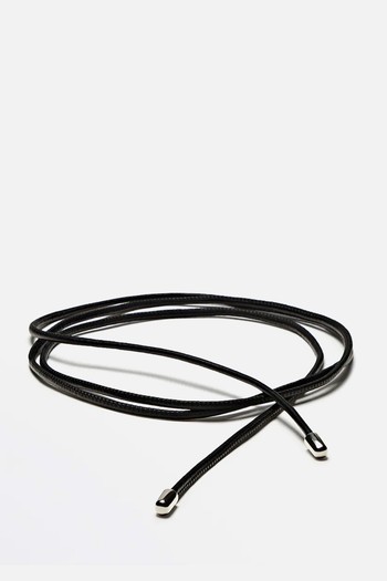 Leather Cord Belt With Knot Detail from Massimo Dutti