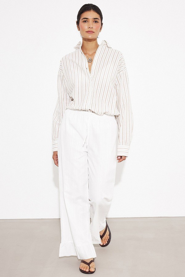 Cotton Straight Mid Waist Pants from NA-KD