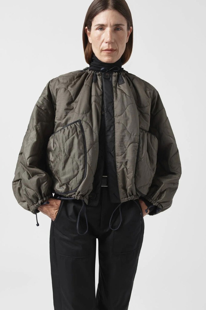 Parachute Quilted Bomber from Marfa Stance