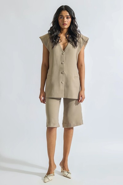 Nica Oversized Waistcoat & Shorts