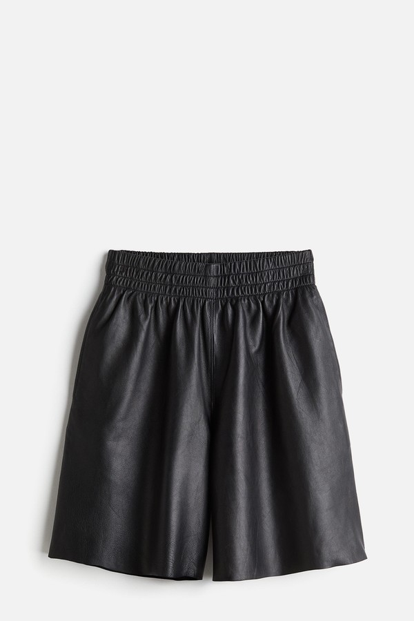 Leather Pull-On Shorts