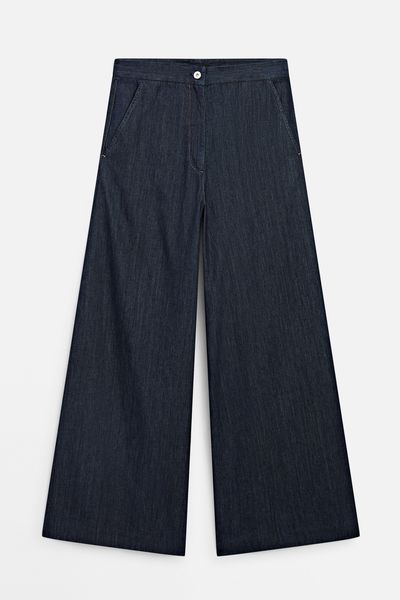 Wide-Leg High-Waist Jeans