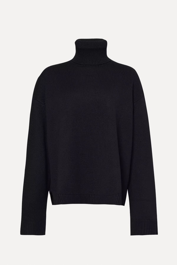 Rhea Turtleneck Wool & Cotton-Blend Jumper from The Frankie Shop