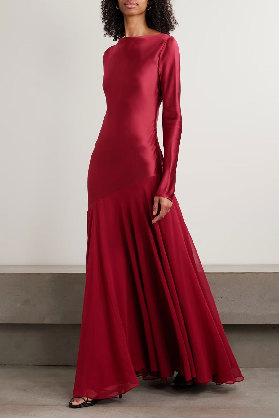 Cordelia Silk-Satin & Chiffon Gown from Tove