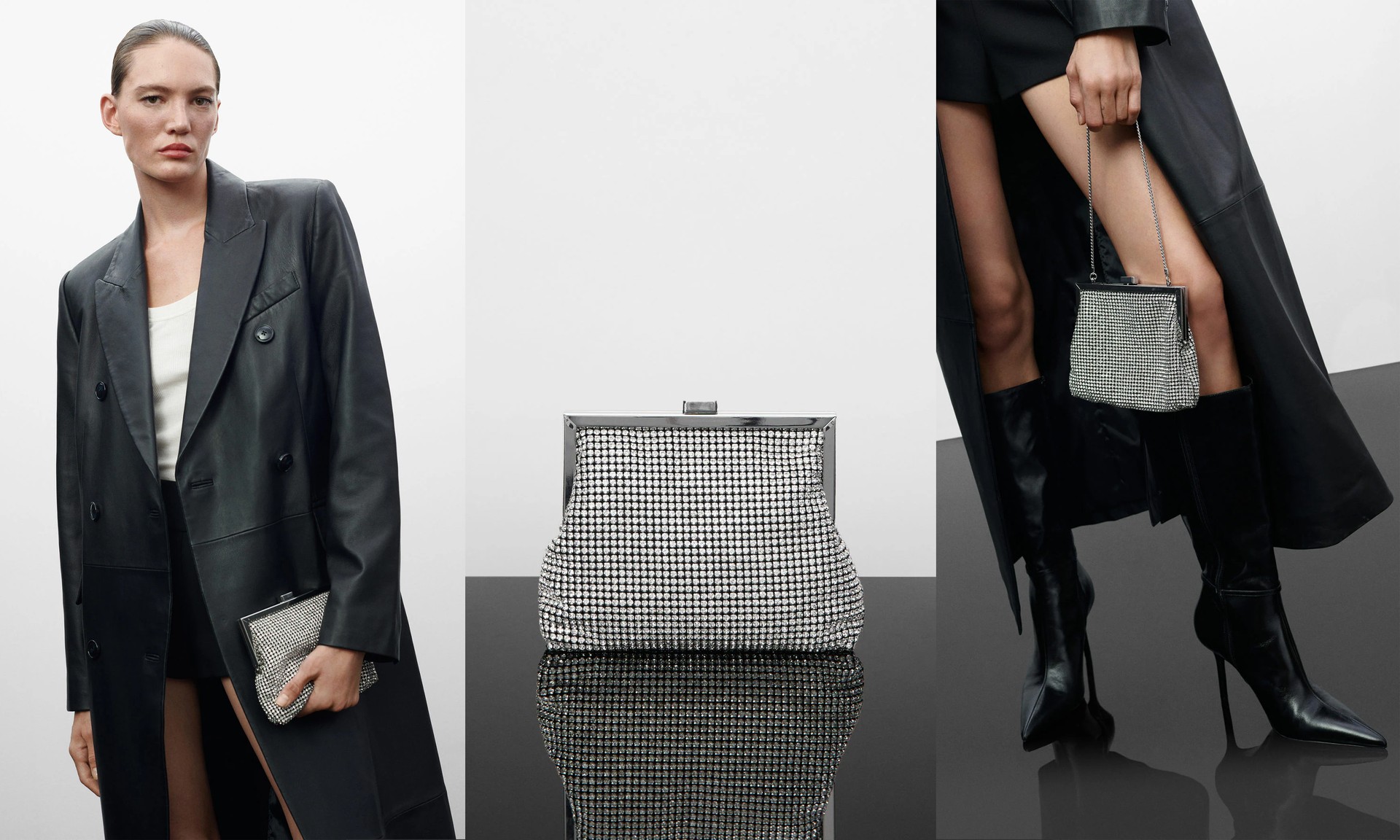 Crystal Clutch Bag, AED 369 | Jen Ceballos X Mango