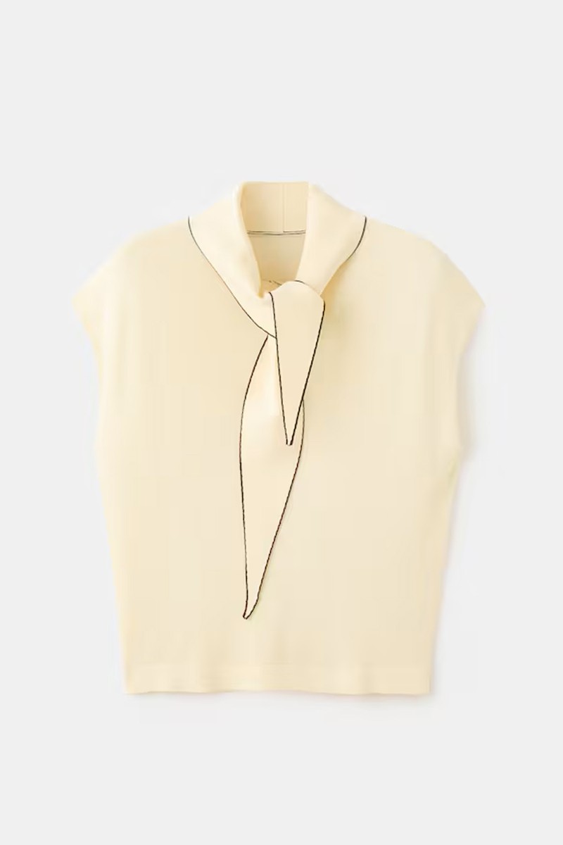 Knit Top With Scarf Detail from Mango