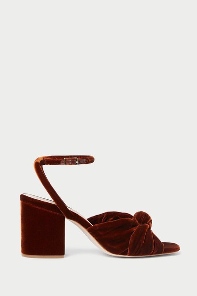 Fiamma Knotted Velvet Sandals from Loeffler Randall