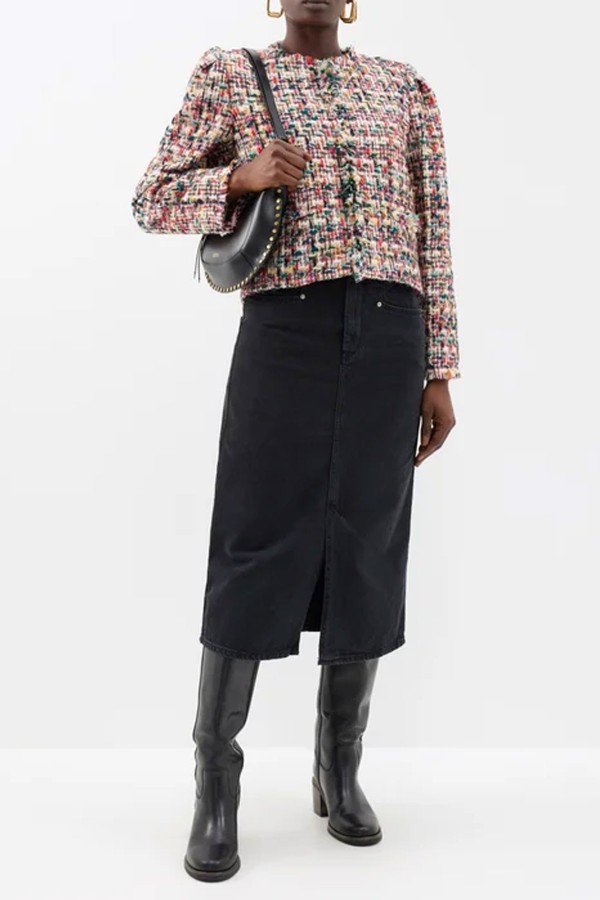 Zingya Collarless Tweed Jacket from Isabel Marant