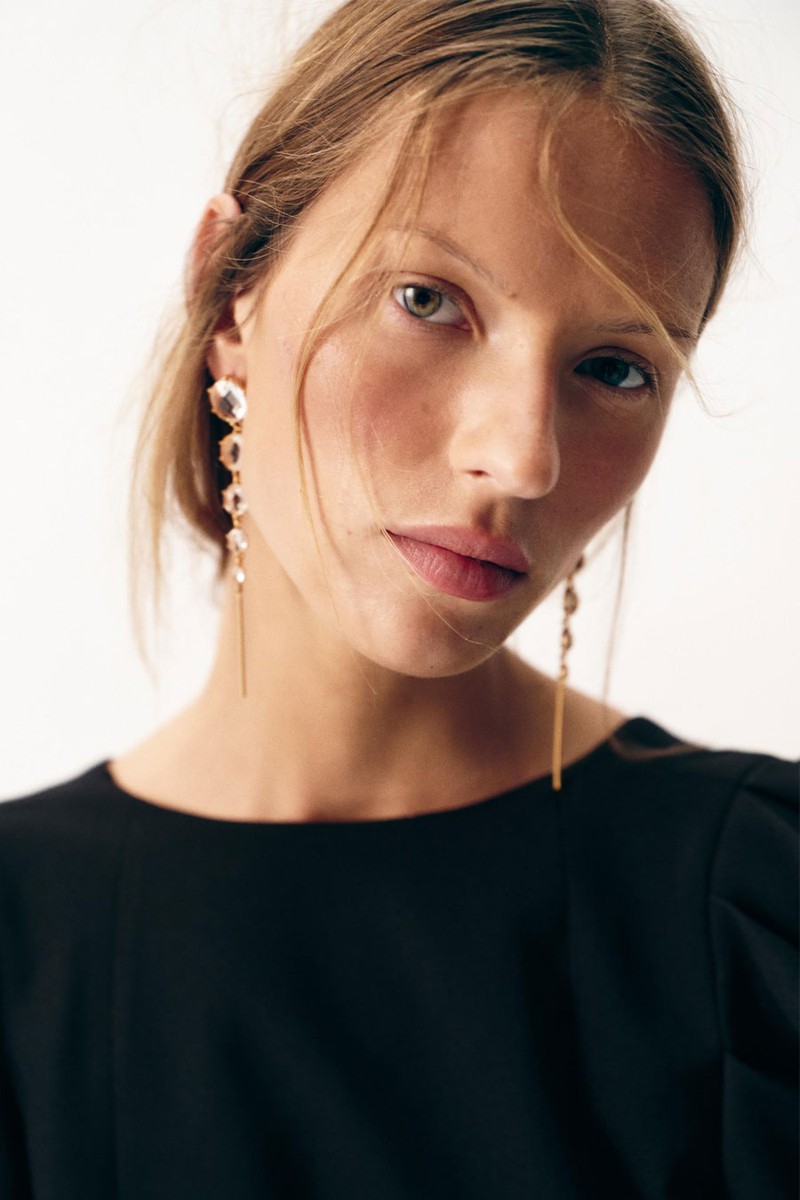 Bejewelled Dangle Earrings from Zara