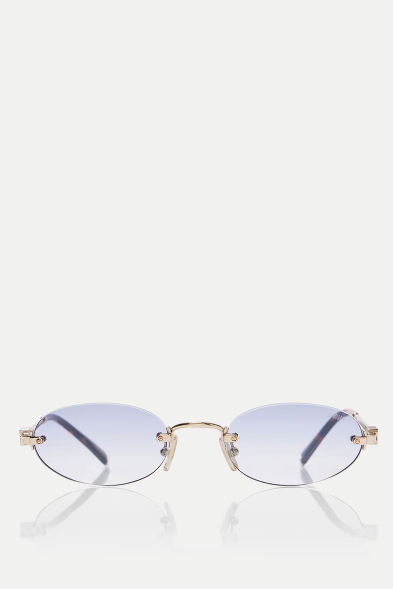 Logo Oval Sunglasses from Miu Miu
