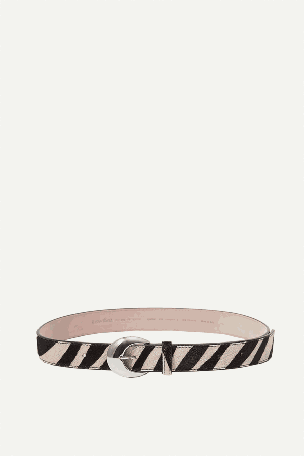 Cow-Print Leather Belt from & Other Stories