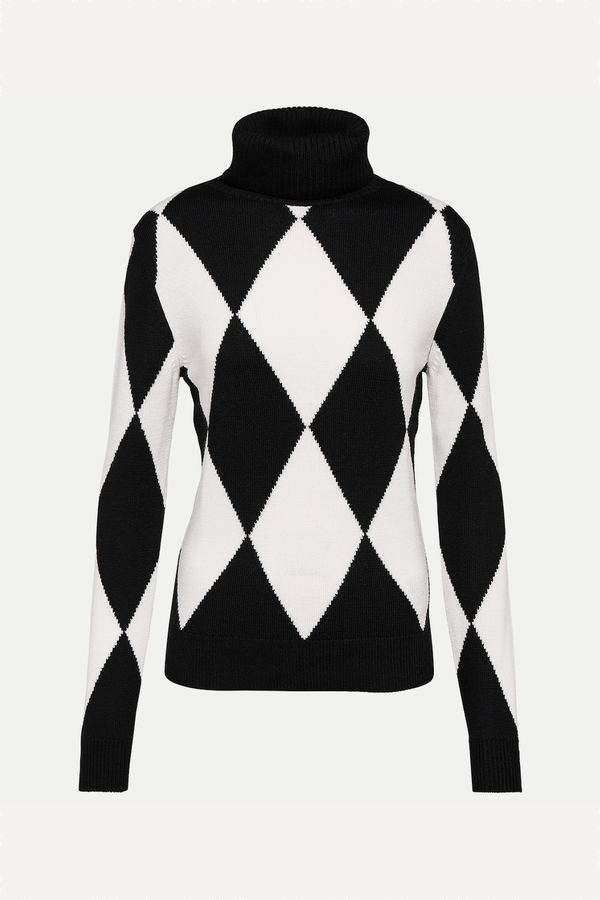 Diamond Wool Turtleneck Sweater from Perfect Moment