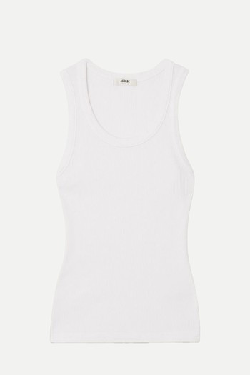 Poppy Ribbed Organic Cotton & Lyocell-Blend Jersey Tank from Agolde