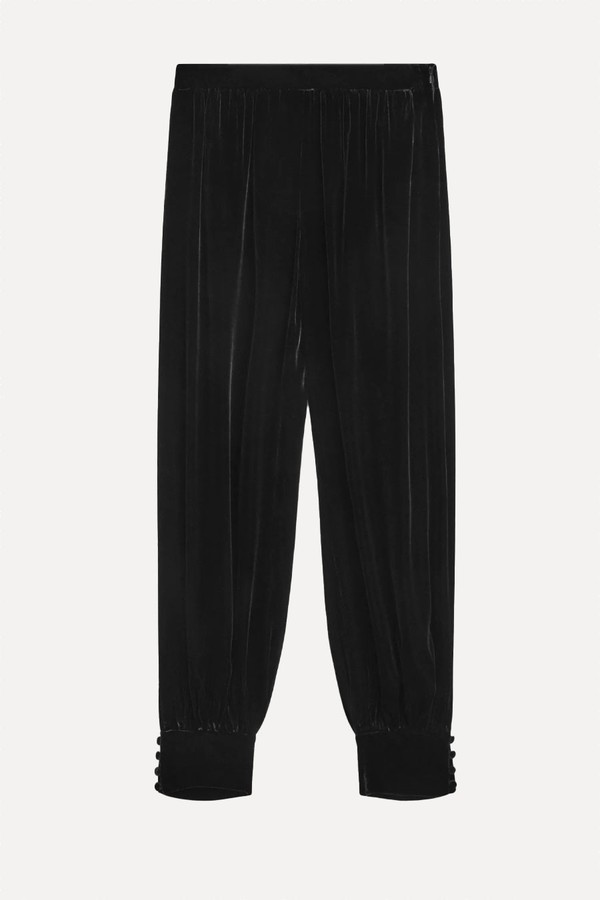 Velvet Sarouel Trousers from Massimo Dutti