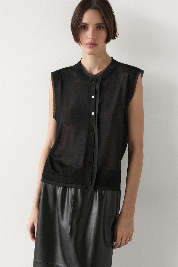 Double Fabric Vest from Massimo Dutti