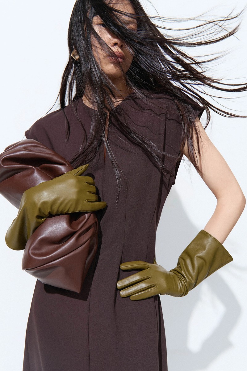 Long Sheep Leather Gloves