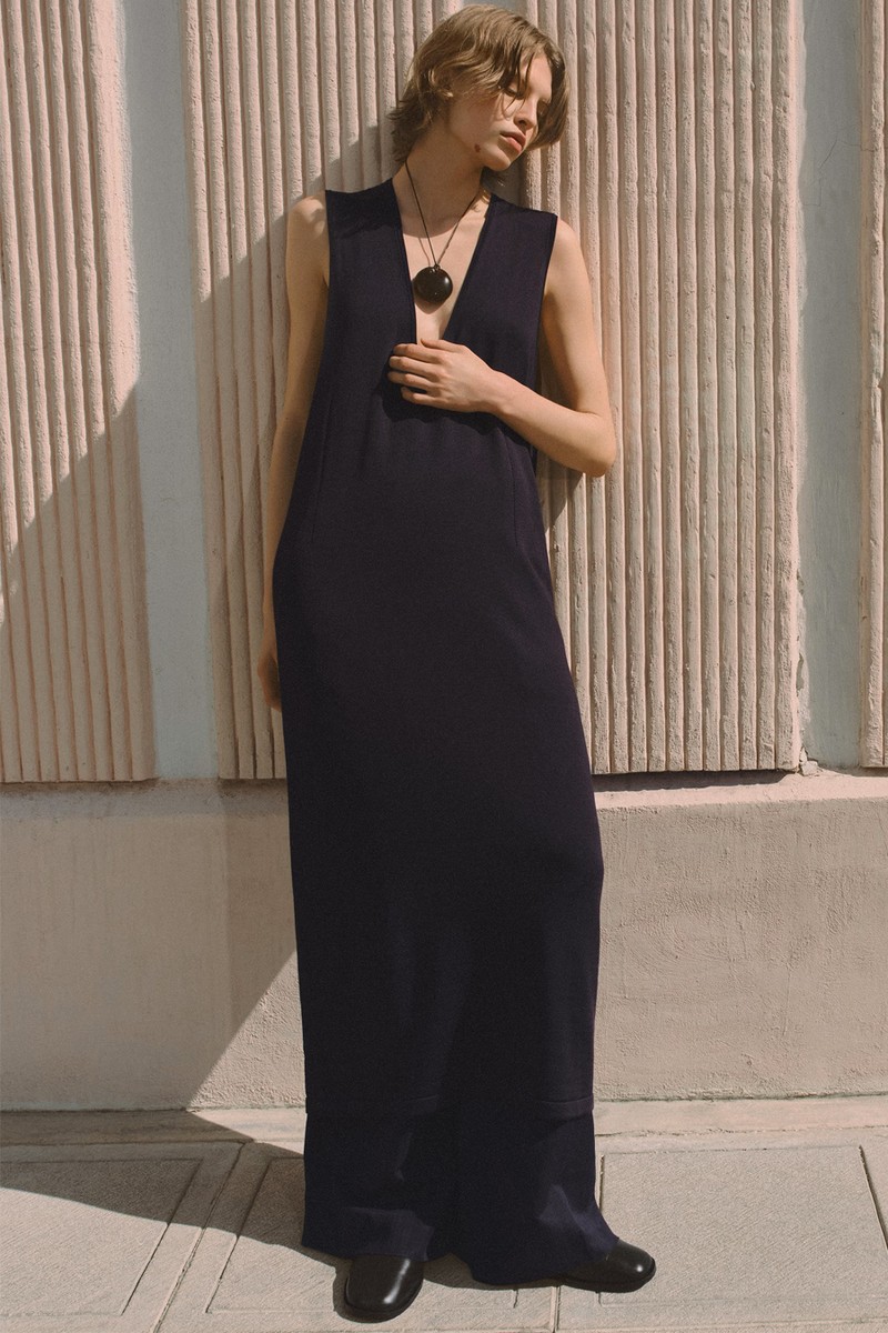 Knitted Cotton Midi Dress