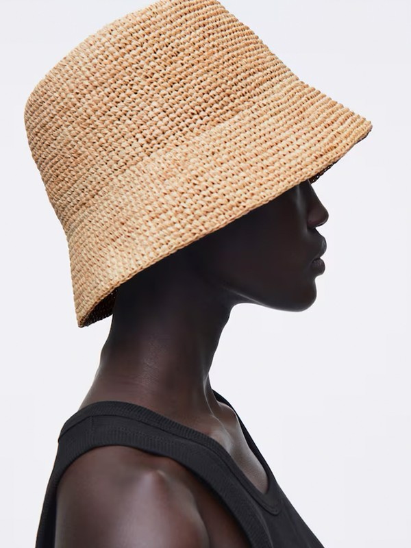 Straw Bucket Bag