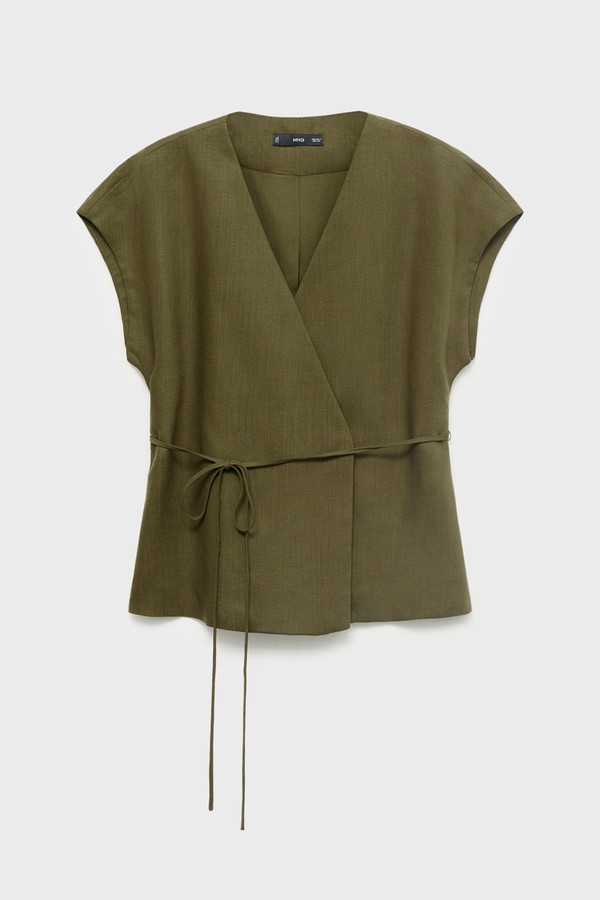 Lyocell Wrap Top from Mango