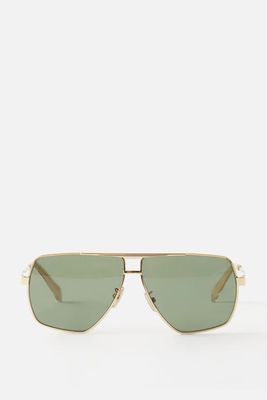 Aviator Square Metal Sunglasses from Celine Eyewear