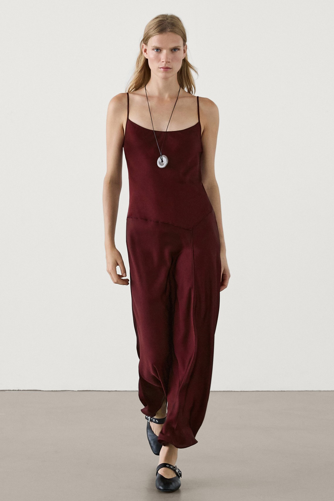 Strappy Midi Slip Dress from Massimo Dutti