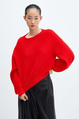 Puff-Sleeve Knitted Sweater from Mango
